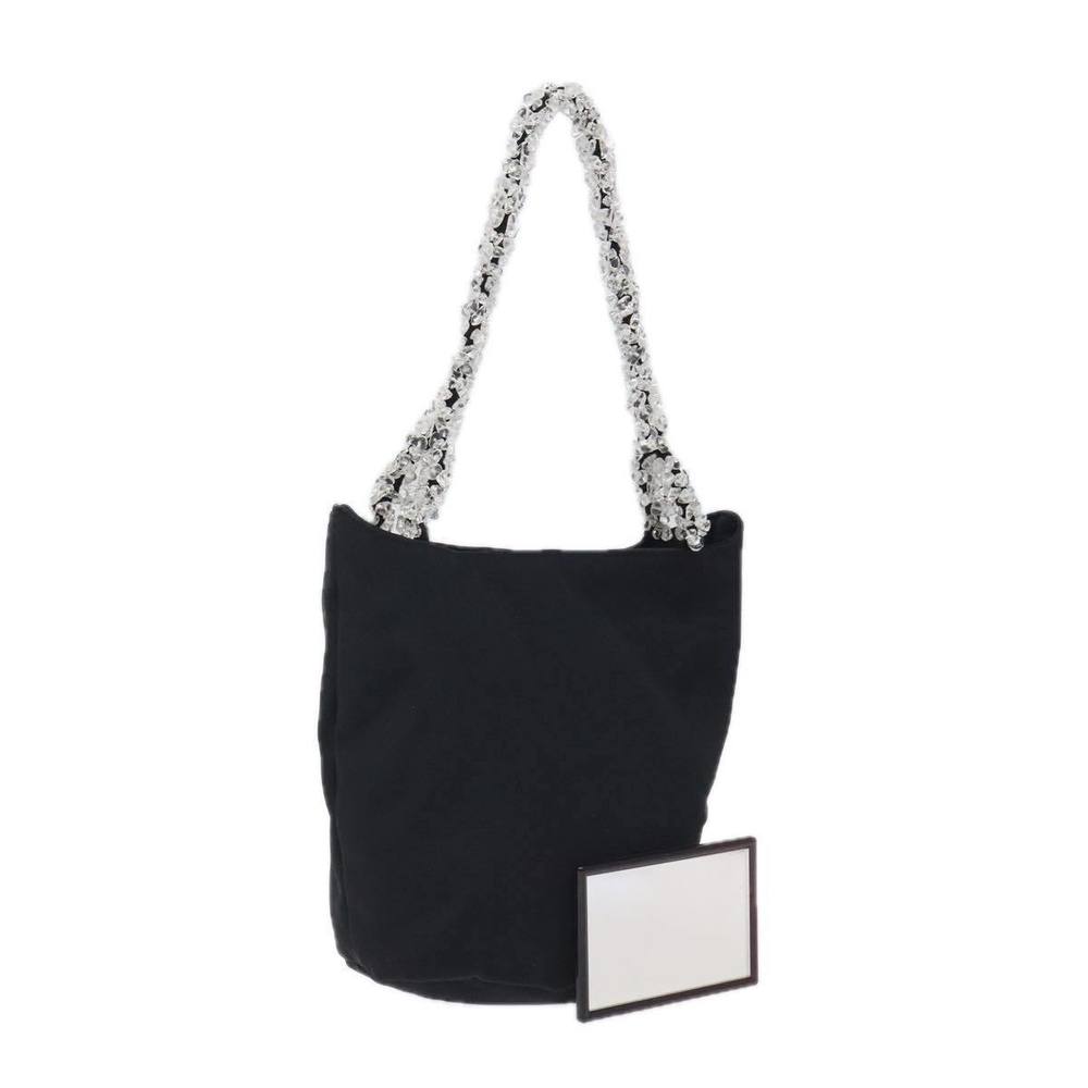 BOTTEGA VENETA Hand Bag Nylon Black Clear Auth 122777